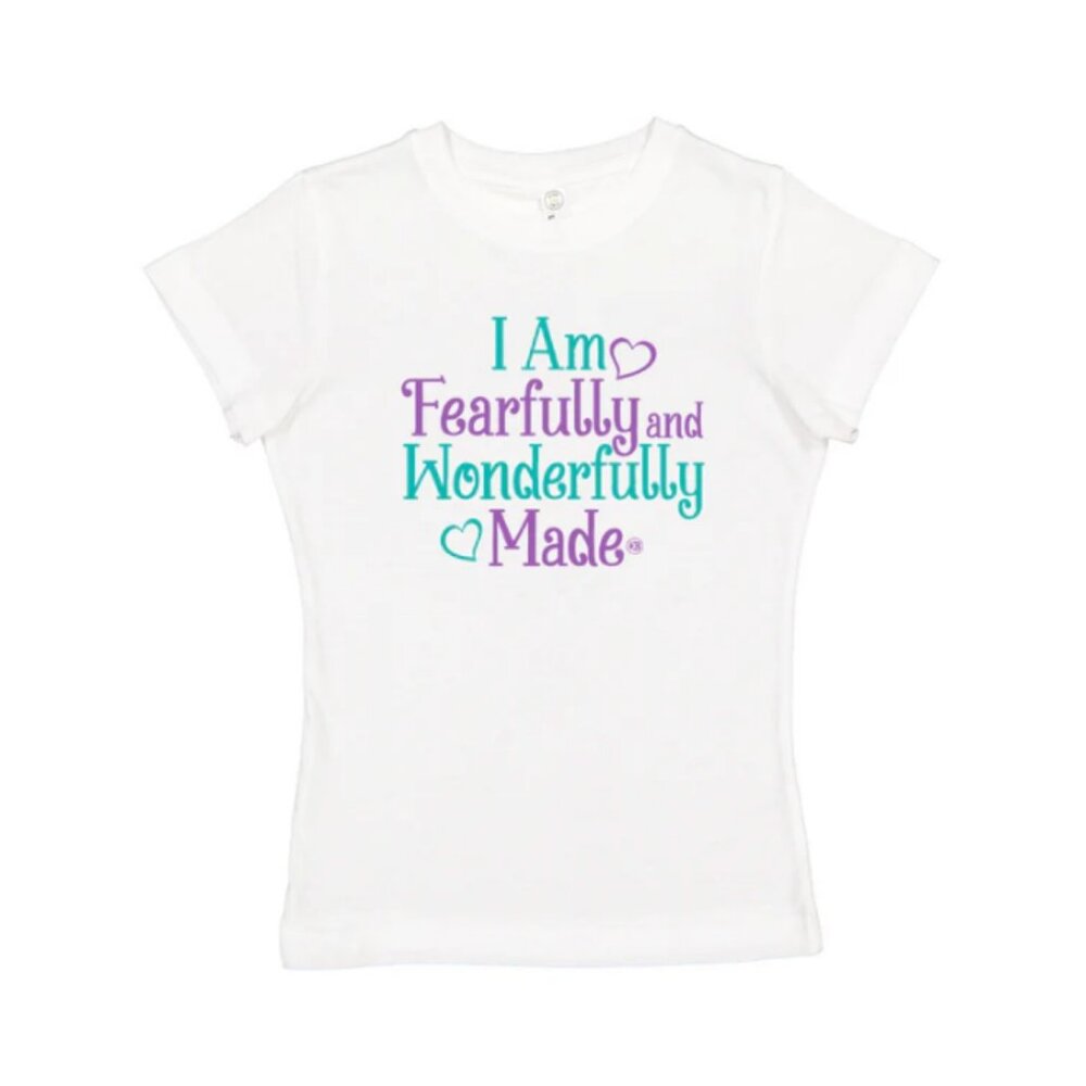 I Am Fearfully and Wonderfully Made - Big Girls Christian T-Shirt